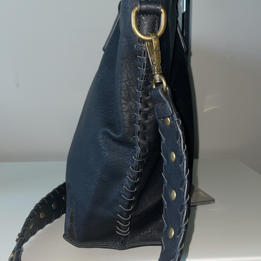 Hayden harnett large whipstitch studded crossbody shoulder bag purse tote - Picture 4 of 7